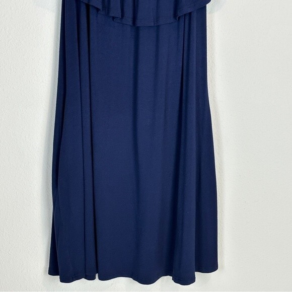 Sweet Lovely by Jen Navy Off-Shoulder Sundress M - Picture 3 of 7